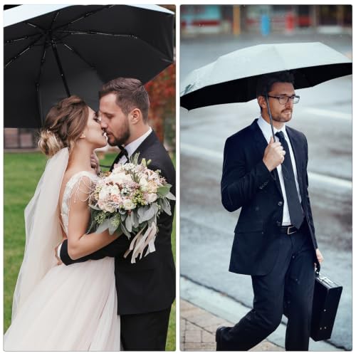Jexine Windproof Travel Umbrella Compact Small - color: Blue