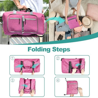 Dimayar 115L Foldable Duffle Bag, Travel & Weekend, Extended Trips - color: Rouge Pink, size: 115L