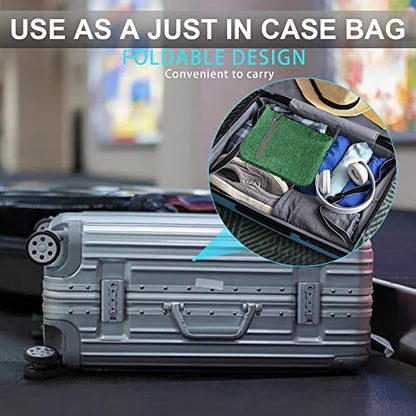 Vomgomfom 65L/85L/115L Foldable Travel Duffle Bag with Shoe Compartment - color: E Deep Green, size: 65L