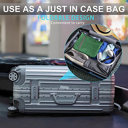 Vomgomfom 65L/85L/115L Foldable Travel Duffle Bag with Shoe Compartment - color: E Deep Green, size: 115L