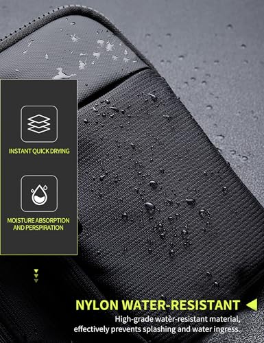 Peicees Mini Anti Theft Crossbody Sling Bag Small Chest Bag Dual Pocket Water Resistant Fanny Pack Running Phone Holder - size: Small