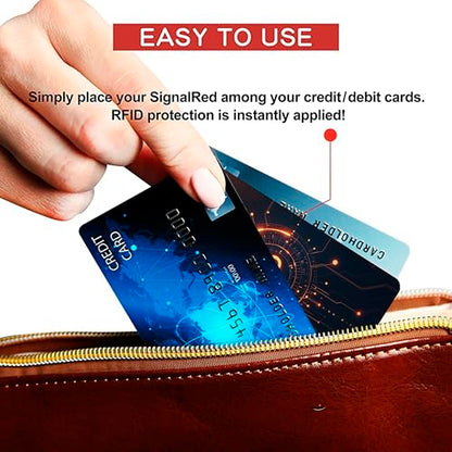 SaiTech IT 5 Pack RFID Blocking Card for Credit Debit Card, Orange Black CL - color: Oragne CL