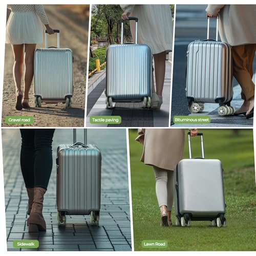 8Pcs Upgrade Luggage Wheel Covers, Travel Accessories (Green) - color: Green