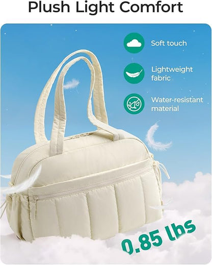 Gym Bag Sport Duffel Overnight Weekender Travel Bag, White - color: M5-White