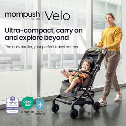 Mompush Velo Lightweight Travel Stroller Travel Bag Included - color: Aurora Green, size: Stroller+Travel Bag