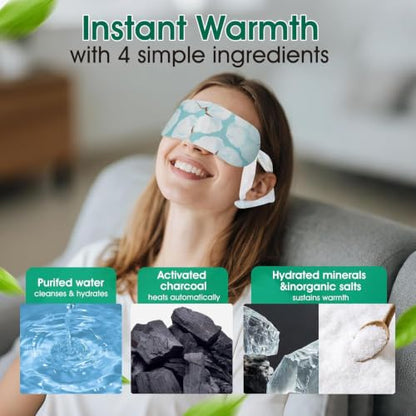 AROIC 24 Pack Steam Eye Masks Disposable, Self Heating Eye Mask for Women - color: Unscented/Lavender/Rose/Chamomile, size: 1 Count (Pack of 24)