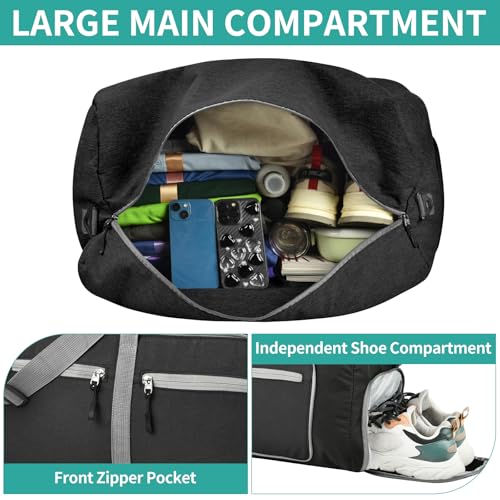 Dimayar 115L Foldable Duffle Bag, Travel & Weekend, Extended Trips - color: Black, size: 115L