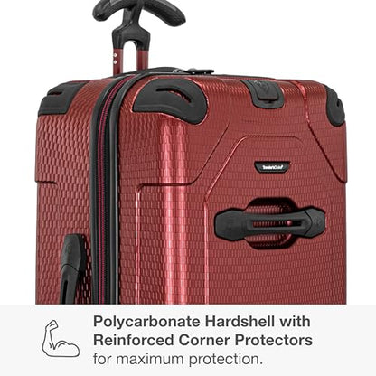 Traveler's Choice Maxporter II Polycarbonate Hardside Trunk with Spinner Wheels, Red, 28-Inch Medium Trunk - color: Red, size: 28-inch Medium Trunk
