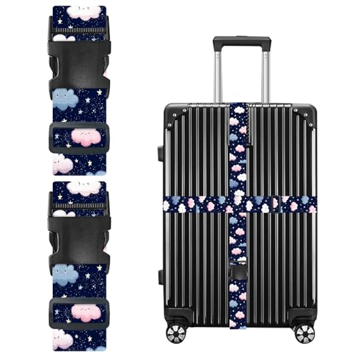 Nuxovilar Luggage Straps Set for Suitcase 1.96x90.5in Polyester - color: YVC10953, size: 1.96"x90.5"