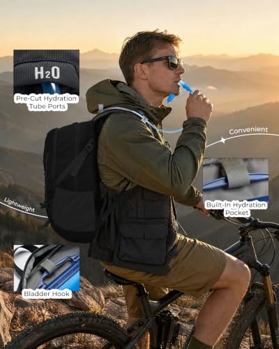 20L Hiking Backpack, Lightweight Travel Backpacks Women Men,Black - color: Black