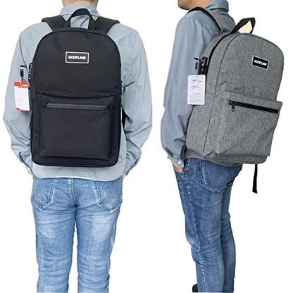 Backpack Bag With TSA Lock & Key Resistant Laptop Daypack for Men & Women Travel - color: Grey