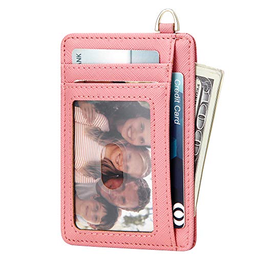 GEEAD Slim Minimalist Front Pocket RFID Blocking Card Holder Wallets for Men & Women - color: Pink