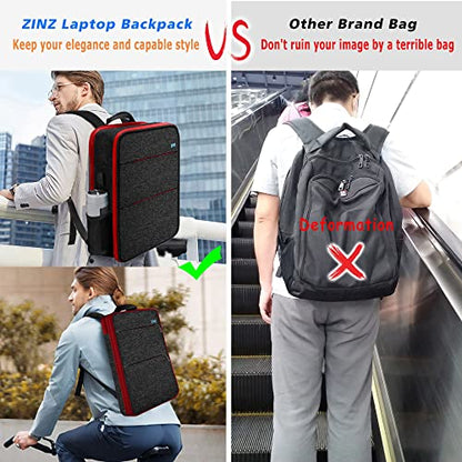 ZINZ Slim & Expandable Laptop Backpack 13-14 inch,B01RD01 - color: B01rd01, size: 13"-14"