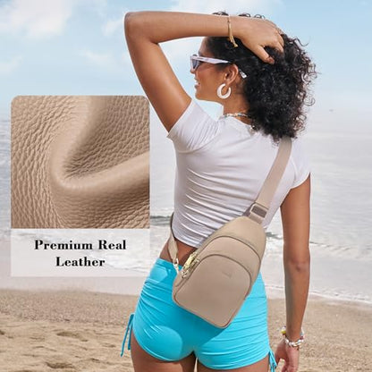 INICAT Small Sling Bags for Women Crossbody Purse - color: Khaki Soft