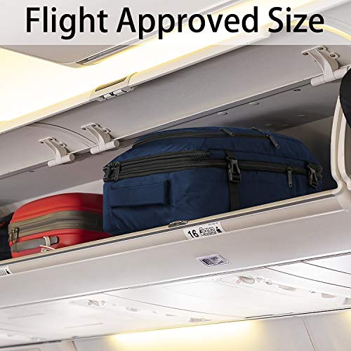 Vancropak Carry on Backpack, 40L Expandable Travel Backpack for Airplane - color: Blue, size: X-Large