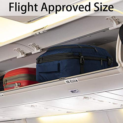 Vancropak Carry on Backpack, 40L Expandable Travel Backpack for Airplane - color: Blue, size: X-Large