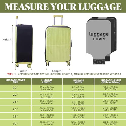 Clear Luggage Cover Protectors For Suitcases,Elastic Transparent waterproof PVC Suitcase Covers Protector Fit 20-30 Inch wheeled Luggage (28") - size: 28"