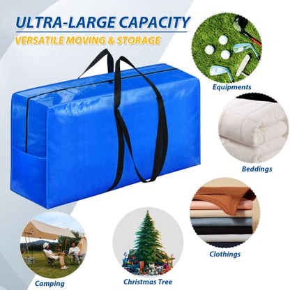 Extra Large Storage Bags, 98 Gallon XXL Jumbo Large Moving Bags Heavy Duty - color: Blue - 1 PACK, size: 56" X 27" X 15"