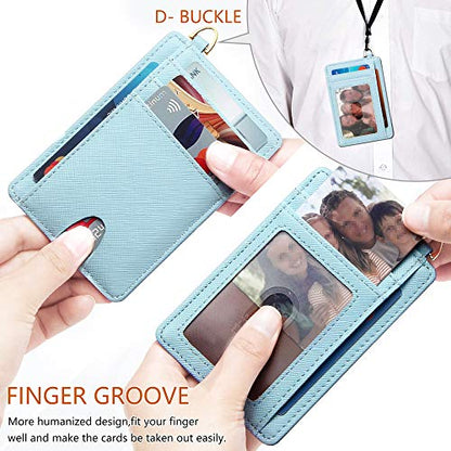 GEEAD Slim Minimalist Front Pocket RFID Blocking Card Holder Wallets for Men & Women - color: Blue