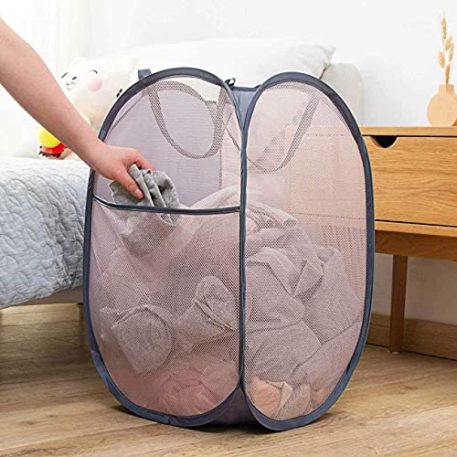 Larpur Pack of 3 Pop up Laundry Hampers, Collapsible Laundry Baskets, Gray - color: 3*Grey