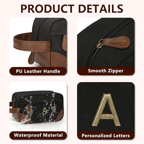 Personalized Toiletry Bag for Men, Birthday Gifts for Men Him - style: A