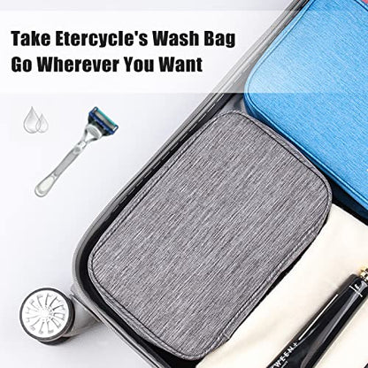 Etercycle Toiletry Bag for Women Men, Waterproof Hanging Toiletry Bags - color: Gray
