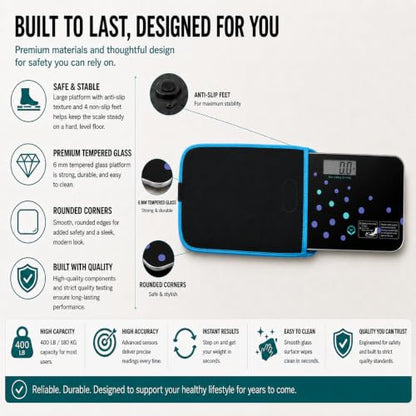 700 Mini Travel Bathroom Scale with Sleeve, Trendy Wave - color: Trendy Wave