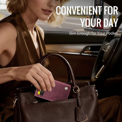 Slim Wallet for Women RFID Blocking Credit Card Holder Bifold Front Pocket Mini Wallet with 8 Card Slots and 2 Cash Pockets, Minimalist PU Leather Small Travel Purse Compact Gift, Burgundy - color: Burgundy