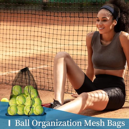 6 Pack Mesh Drawstring Bags with Lock, 14x17 for Gym, Beach, Laundry - color: Black