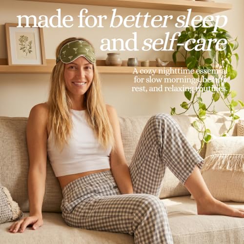 Satin Sleep Mask - 2 Pack - Champagne & Martini Print - color: 2 Pack - Champagne & Martini Print
