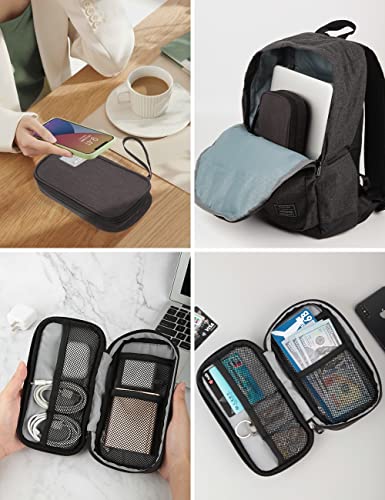 GOX Tech Pouch Accessories Case Organizer for Travel Small Electronics Bag - color: BLACK-Small