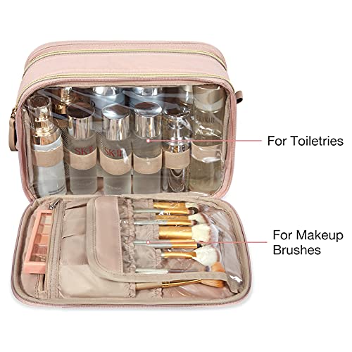BAGSMART Toiletry Bag for Women, Medium Water-resistant, Pink - color: Pink, size: Medium