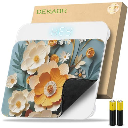 DEKABR Digital Bathroom Scale for Body Weight, Weighing Machine for People - color: White