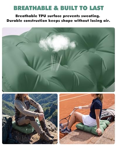 Inflatable Seat Cushion & Lumbar Support Lightweight TPU Non-Slip - color: Spring Rain