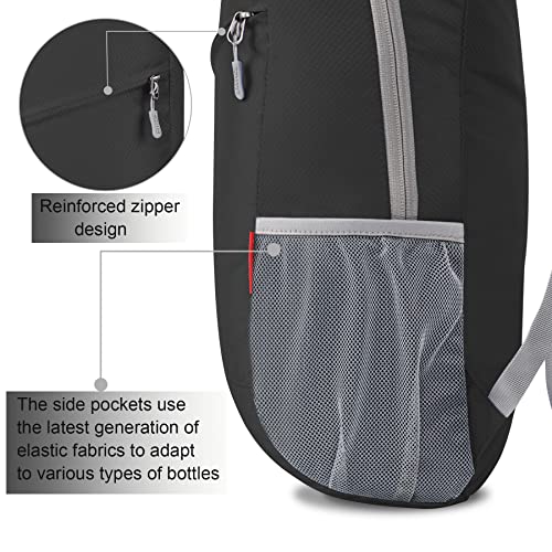 ZOMAKE Lightweight Packable Backpack 20L, Foldable Small Daypack for Hiking - color: Black