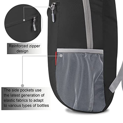 ZOMAKE Lightweight Packable Backpack 20L, Foldable Small Daypack for Hiking - color: Black
