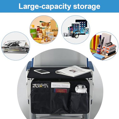 Airplane Tray Cover with Pockets for Tablet Phone Water Bottle