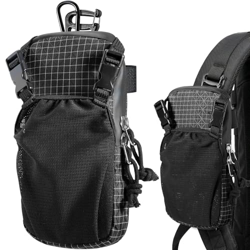 Phone Holder for Backpack Molle Phone Holster Bag Phone Case Pouch - color: Black