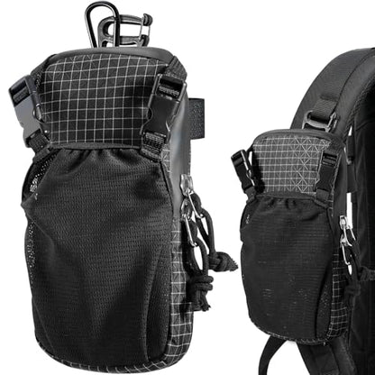 Phone Holder for Backpack Molle Phone Holster Bag Phone Case Pouch - color: Black