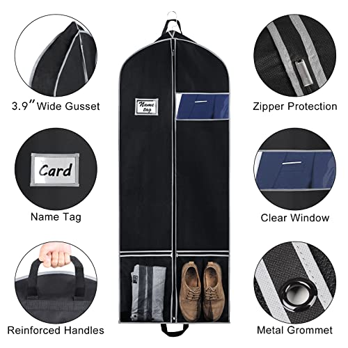 Zilink Long Garment Bags for Dresses Coat Bags for Travel & Storage 60 in