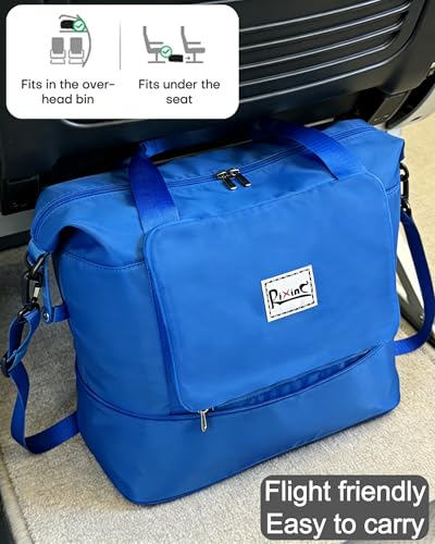 Foldable Travel Bag,Travel Duffle Bag,Foldable Duffle Bag for Travel - color: Blue
