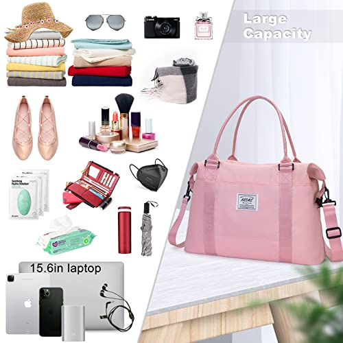AROME Weekender Bags for Women, Travel Duffel Bag Overnight Weekend Bag - color: Pink