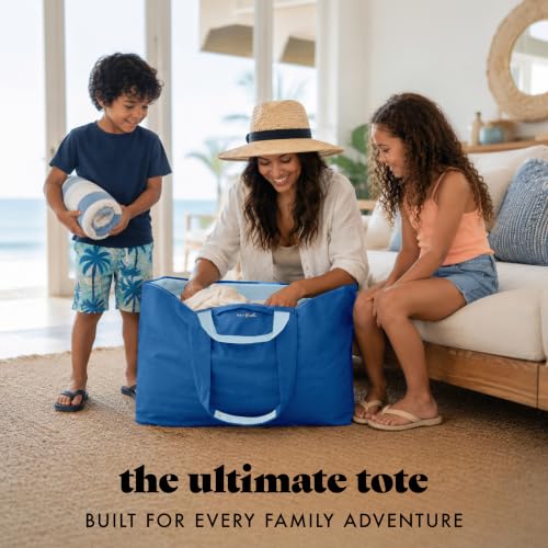Fit & Fresh All The Things XL Beach Bag for Women, Oversized Travel Tote - color: Cobalt