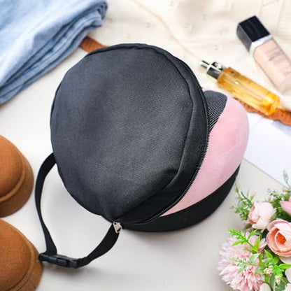 Travel Neck Pillow Carrying Bag with Quick Release Clasp,Black - color: Black