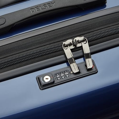 DELSEY PARIS Cruise 3.0, 24 Inch Checked-Medium Luggage, Deep Sea Navy - color: Deep Sea Navy, size: Checked-medium
