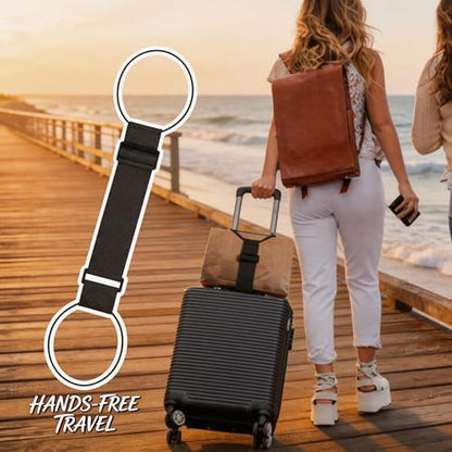 Adjustable Luggage Strap, Elastic Suitcase Add a Bag Strap with Buckle, Secure Extra Bag to Carry On Luggage for Easy Travel (Iridescent 2Pcs) - color: Iridescent 2Pcs