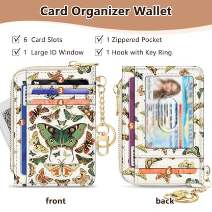 GIANCOMICS Slim Wallet Women, Credit Card Holder, Small Rfid Butterfly Case - color: Butterfly