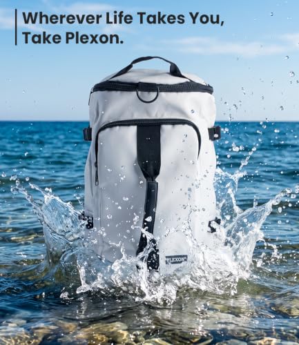 Plexon 2 in 1 Travel Duffle Bag Backpack 8.7 Gall for Sport Workout - color: Off-White