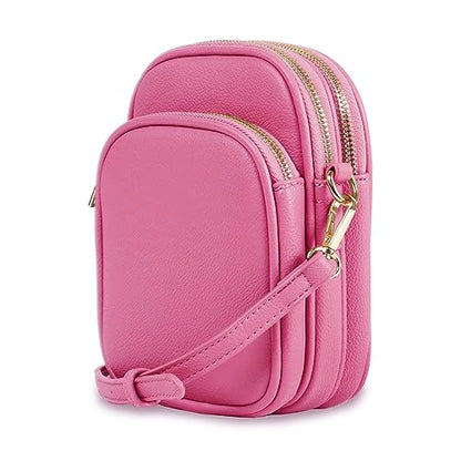 Mali+Lili, Josie Triple Zip Crossbody Bag - color: Fuchsia