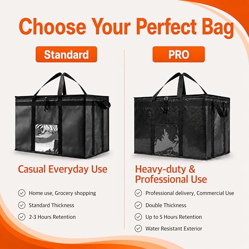NZ home Insulated Food Delivery Bag, Grocery Cooler & Catering Tote - color: Green, size: 3XL